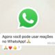 WhatsApp conta agora com emojis de reação