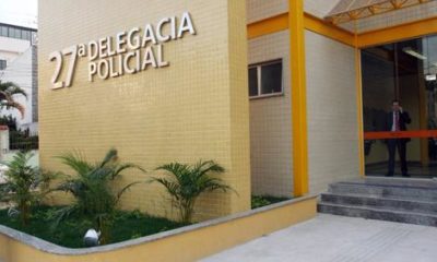Imagem da fachada da delegacia de Vicente de Carvalho