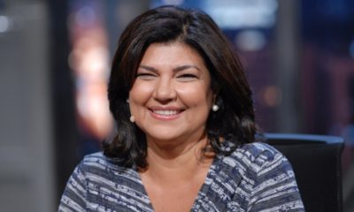 Cris Lôbo durante participação no Programa do Jô em 2012