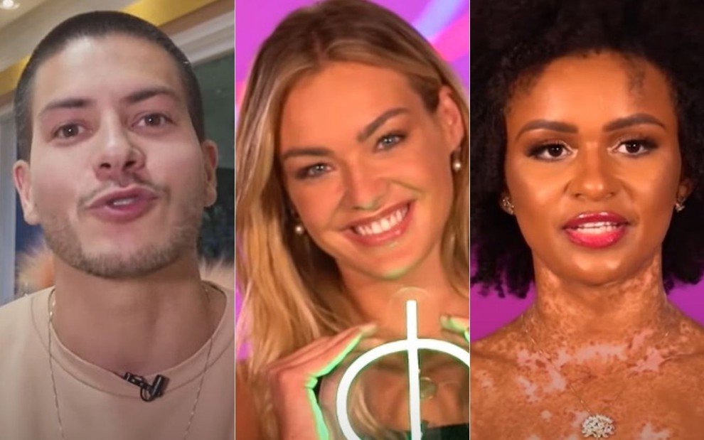 Arthur Aguiar, Bárbara Heck e Natália Deodato no BBB 22