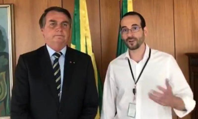 Presidente Jair Bolsonaro ao lado de Arthur Weintraub