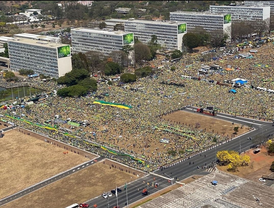 Imagem da manifestação em Brasília