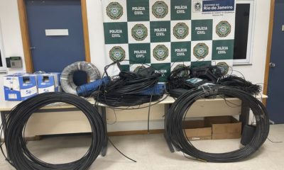 Ação da polícia civil contra cabos furtados