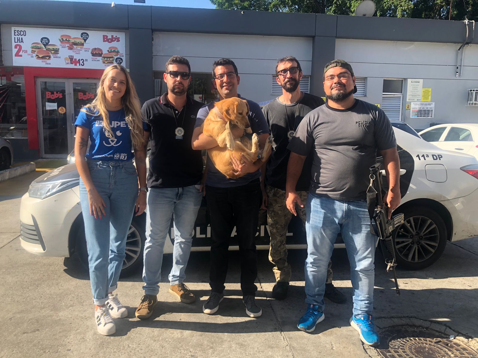 Cachorra resgatada na Zona Oeste