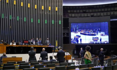 Plenário da Câmara dos deputados durante uma votação