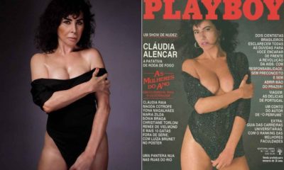 Claudia Alencar repete foto de capa de Playboy