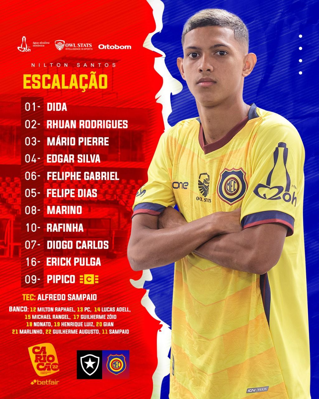 Madureira escalado para pegar o Botafogo pelo Campeonato Carioca