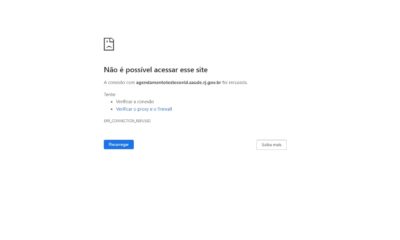 falha agendamento covid