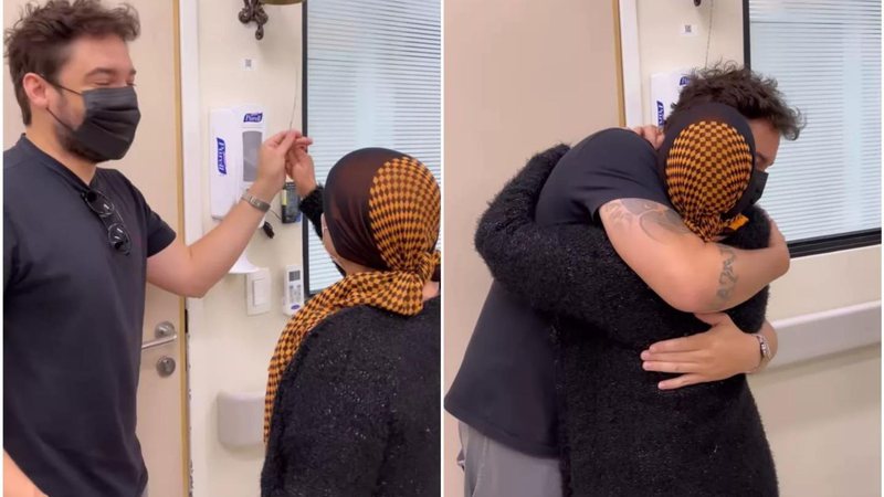 Fernando Zor ao lado da mãe