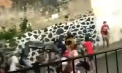 Imagem das pessoas fugindo do tiroteio