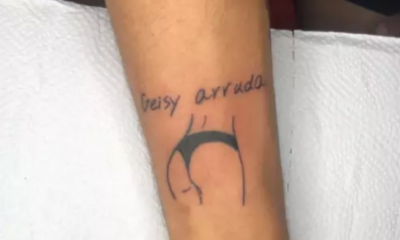Tatuagem de fã Geysi Arruda