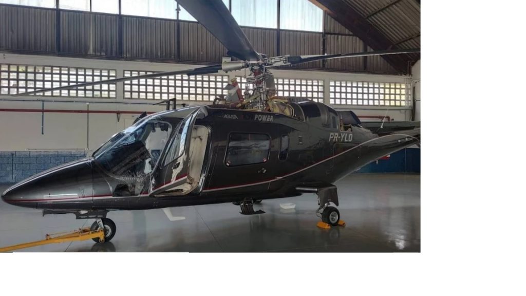 Imagens do helicóptero apreendido do PCC