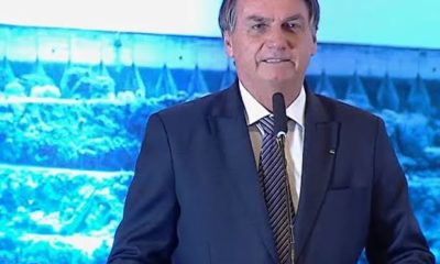 Bolsonaro durante o evento de posse do novo diretor-geral brasileiro da Itaipu Binacional