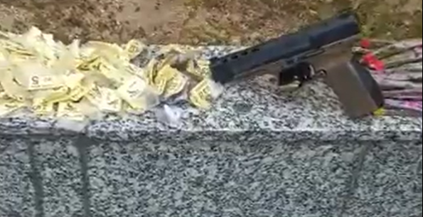 Itens apreendidos com bandido de Imbariê