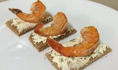 canapé de camarão