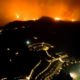 imagem aérea de incêndio na Grécia