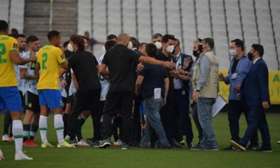 Jogo entre Brasil e Argentina interrompido pela Anvisa