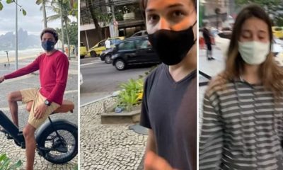 Na imagem, jovem Matheus, Mariana Spinelli e Tomás Oliveira