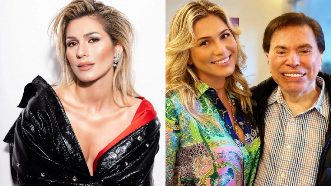 Lívia Andrade e Silvio Santos