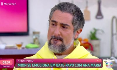 Marcos Mion chora ao vivo em programa Mais Você