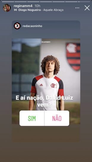 Montagem do zagueiro David Luiz com a camisa do Flamengo