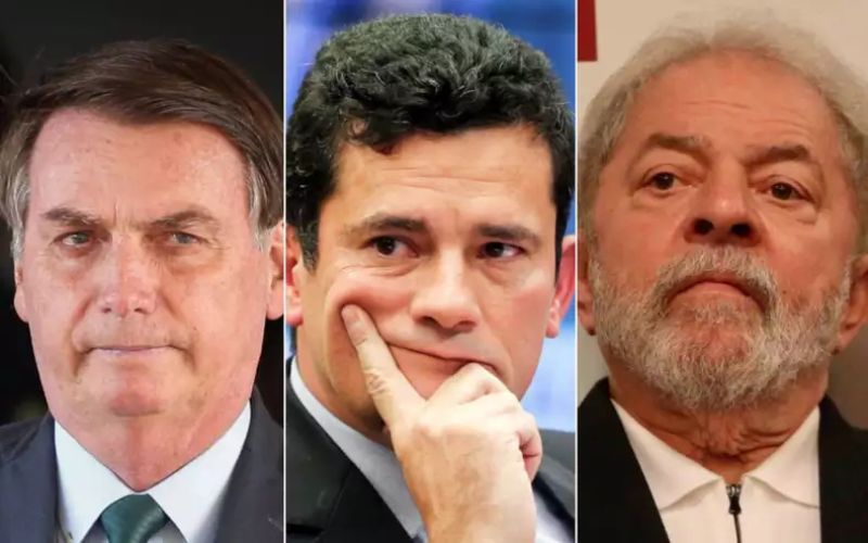 Bolsonaro, Moro e Lula