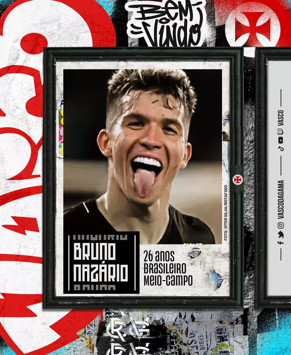 Bruno Nazário é o décimo reforço vascaíno
