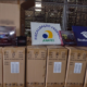Imagem de caixas com os aparelhos apreendidos no Porto de Santos
