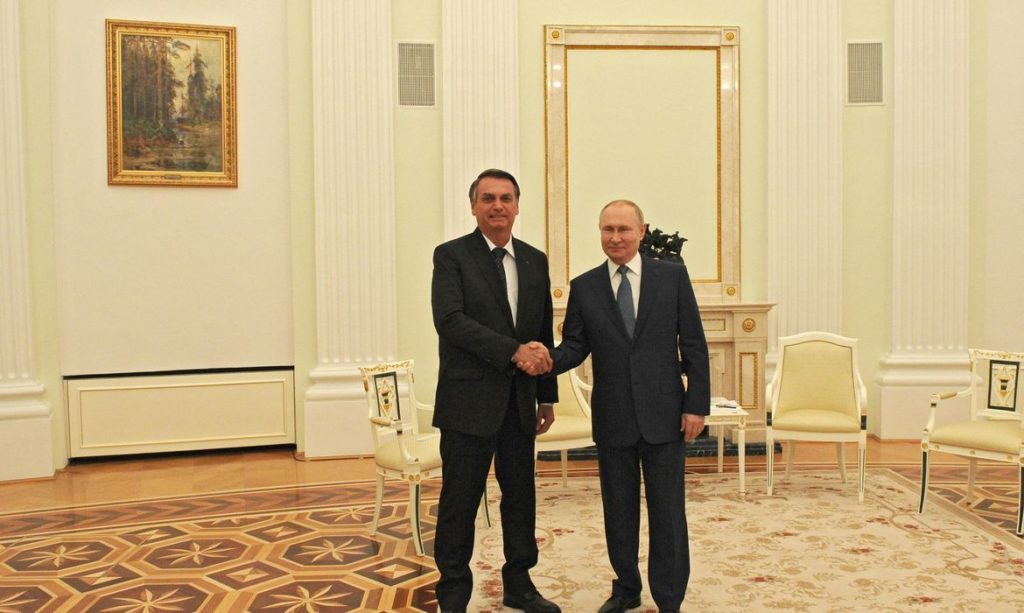 Imagem de Putin e Bolsonaro