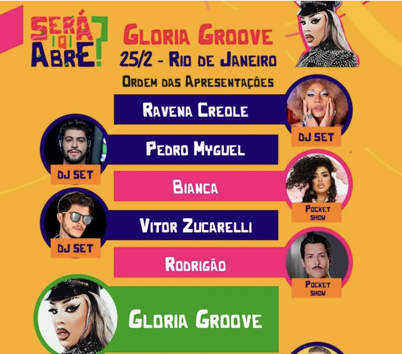 Line-up festival "Será Q Abre"