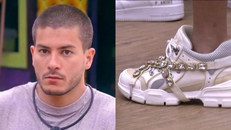 ARthur Aguiar usa tênis de grife no BBB 22