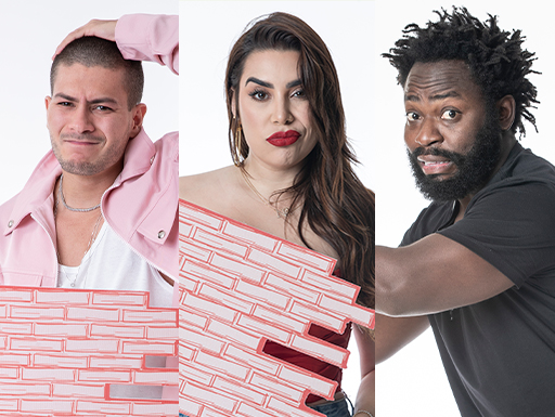Arthur, Naiara e Douglas no paredão do BBB22
