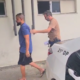 miliciano Emerson Moraes sendo conduzido à delegacia de Bonsucesso