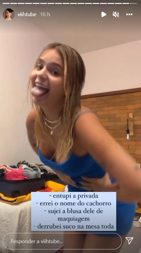 Viih Tube diz que entupiu privada da casa do crush