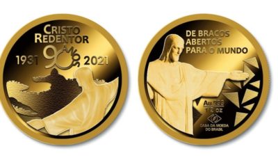 Medalha em celebração aos 90 anos do Cristo Redentor