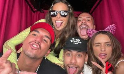 Neymar e Rafa Kalimann na festa de Rafaella Santos
